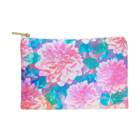 Marta Barragan Camarasa Pattern bloom with leaves saturated Pouch