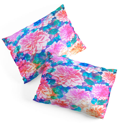 Marta Barragan Camarasa Pattern bloom with leaves saturated Pillow Shams