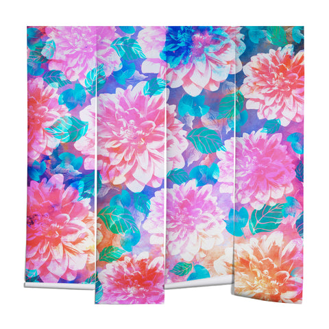 Marta Barragan Camarasa Pattern bloom with leaves saturated Wall Mural