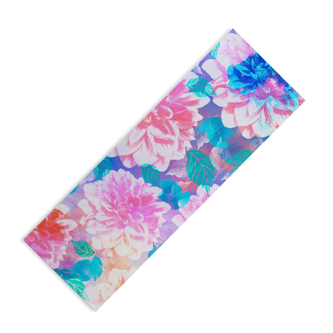 Marta Barragan Camarasa Pattern bloom with leaves saturated Yoga Mat