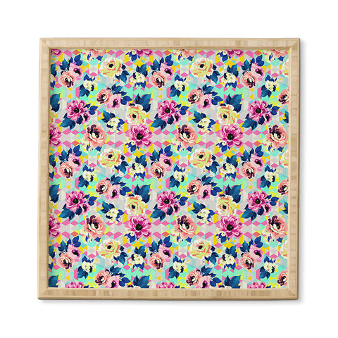 Marta Barragan Camarasa Pattern blooms along the geometry Framed Wall Art
