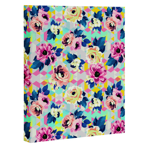 Marta Barragan Camarasa Pattern blooms along the geometry Art Canvas