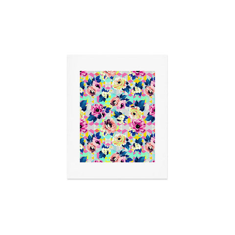 Marta Barragan Camarasa Pattern blooms along the geometry Art Print