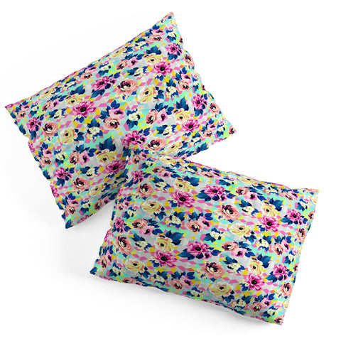 Marta Barragan Camarasa Pattern blooms along the geometry Pillow Shams