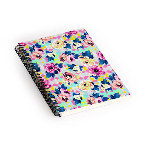 Marta Barragan Camarasa Pattern blooms along the geometry Spiral Notebook