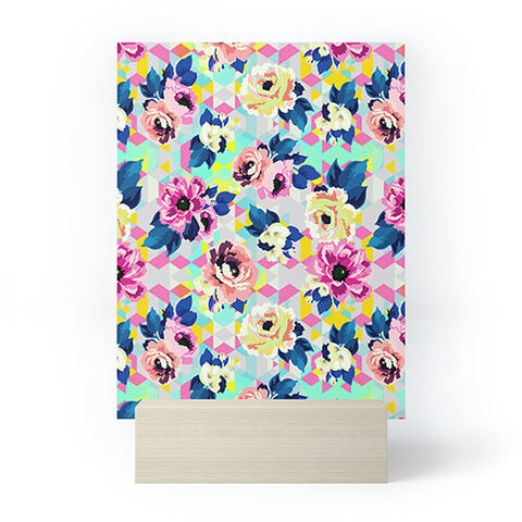 Marta Barragan Camarasa Pattern blooms along the geometry Mini Art Print