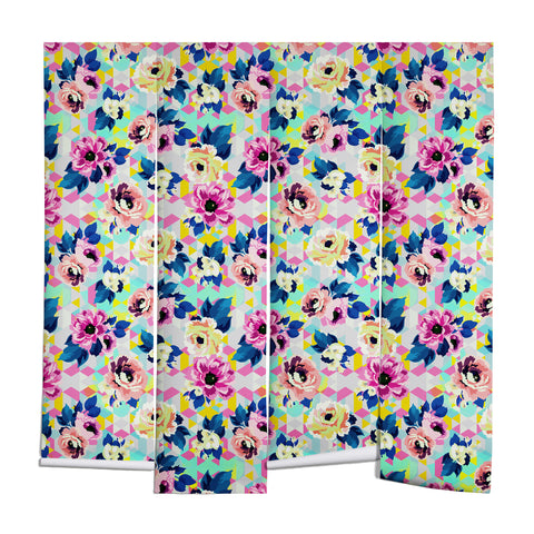Marta Barragan Camarasa Pattern blooms along the geometry Wall Mural