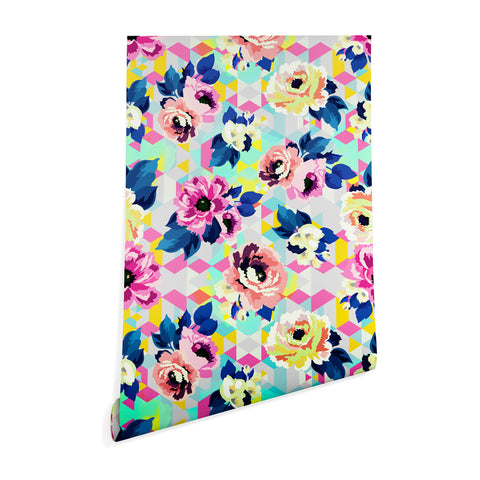 Marta Barragan Camarasa Pattern blooms along the geometry Wallpaper