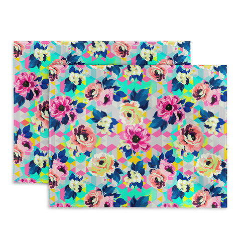 Marta Barragan Camarasa Pattern blooms along the geometry Placemat