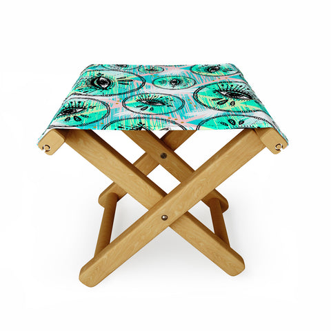 Marta Barragan Camarasa Pattern boho eyes II Folding Stool