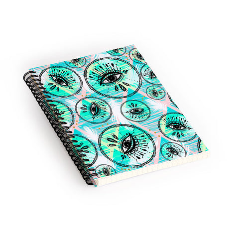 Marta Barragan Camarasa Pattern boho eyes II Spiral Notebook
