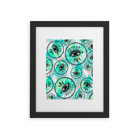 Marta Barragan Camarasa Pattern boho eyes II Framed Art Print
