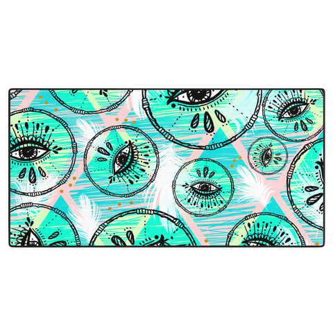 Marta Barragan Camarasa Pattern boho eyes II Desk Mat