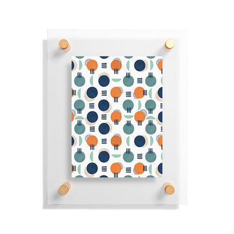 Marta Barragan Camarasa Pattern circles and stripes Floating Acrylic Print