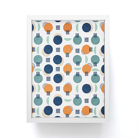 Marta Barragan Camarasa Pattern circles and stripes Framed Mini Art Print
