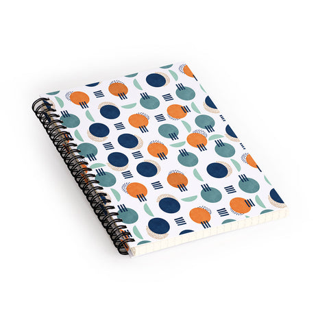 Marta Barragan Camarasa Pattern circles and stripes Spiral Notebook