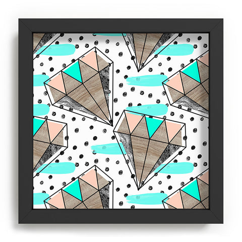 Marta Barragan Camarasa Pattern colored diamonds and texture Recessed Framing Square