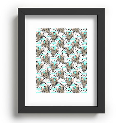Marta Barragan Camarasa Pattern colored diamonds and texture Recessed Framing Rectangle