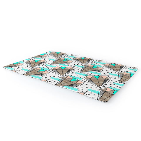 Marta Barragan Camarasa Pattern colored diamonds and texture Area Rug