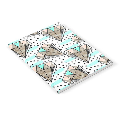 Marta Barragan Camarasa Pattern colored diamonds and texture Notebook