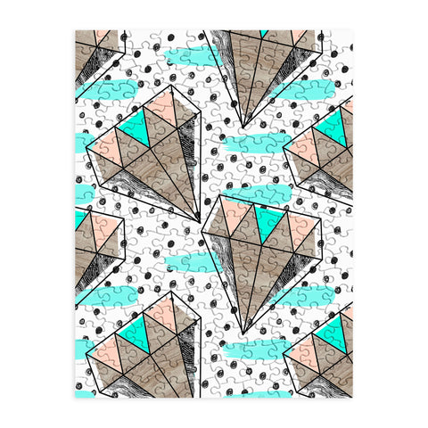 Marta Barragan Camarasa Pattern colored diamonds and texture Puzzle