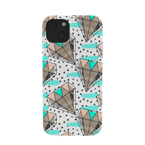 Marta Barragan Camarasa Pattern colored diamonds and texture Phone Case