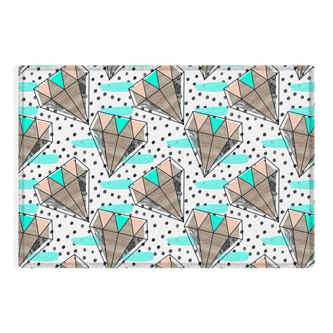 Marta Barragan Camarasa Pattern colored diamonds and texture Outdoor Rug