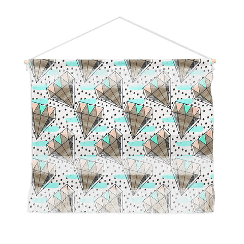 Marta Barragan Camarasa Pattern colored diamonds and texture Wall Hanging Landscape