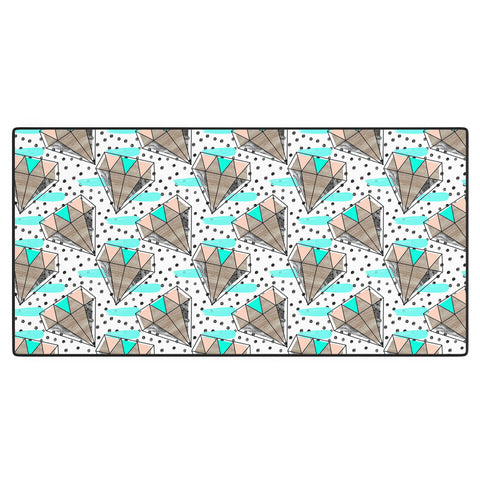 Marta Barragan Camarasa Pattern colored diamonds and texture Desk Mat