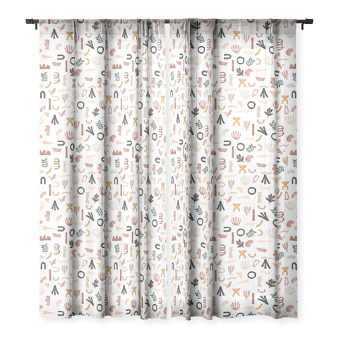 Marta Barragan Camarasa Pattern desert shapes Sheer Window Curtain