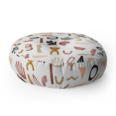 Marta Barragan Camarasa Pattern desert shapes Floor Pillow Round