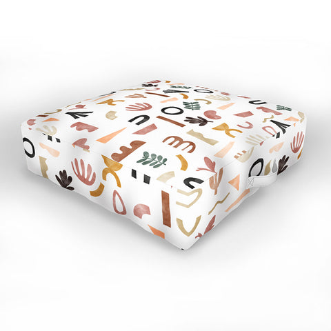 Marta Barragan Camarasa Pattern desert shapes Outdoor Floor Cushion