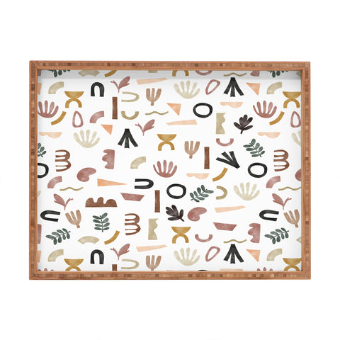 Marta Barragan Camarasa Pattern desert shapes Rectangular Tray