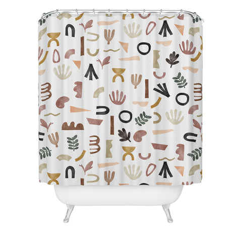 Marta Barragan Camarasa Pattern desert shapes Shower Curtain