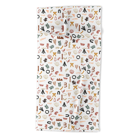 Marta Barragan Camarasa Pattern desert shapes Beach Towel