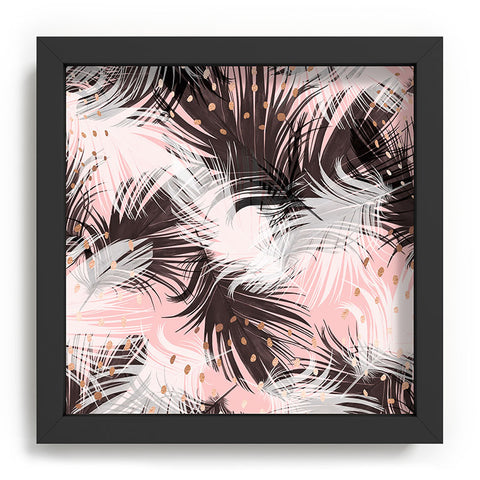 Marta Barragan Camarasa Pattern feathers and drops of copper Recessed Framing Square