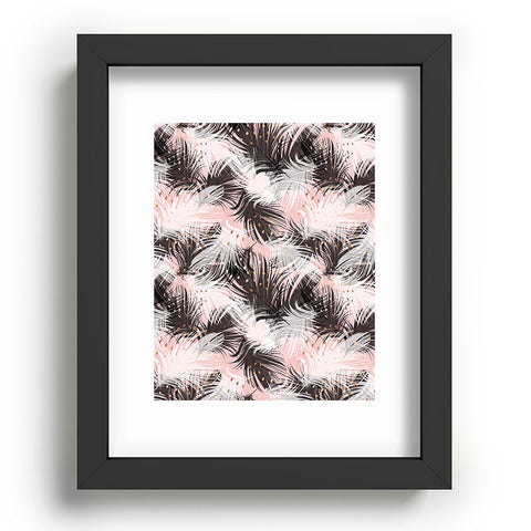 Marta Barragan Camarasa Pattern feathers and drops of copper Recessed Framing Rectangle