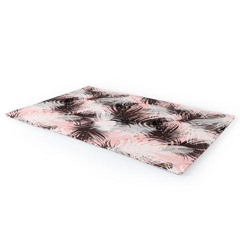 Marta Barragan Camarasa Pattern feathers and drops of copper Area Rug