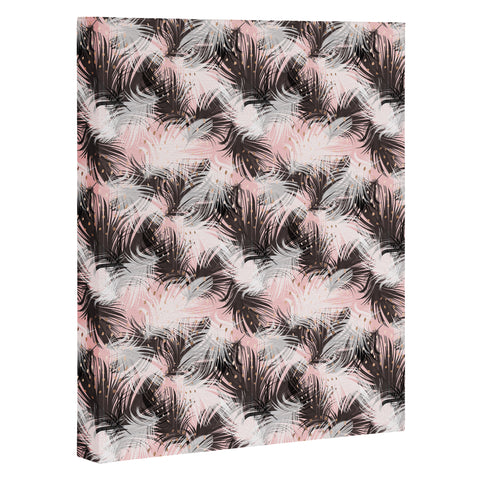 Marta Barragan Camarasa Pattern feathers and drops of copper Art Canvas