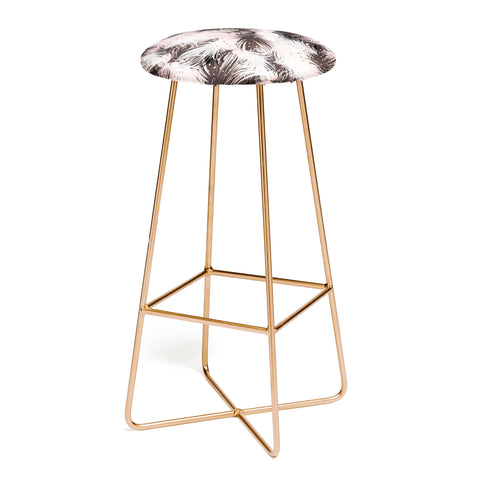 Marta Barragan Camarasa Pattern feathers and drops of copper Bar Stool