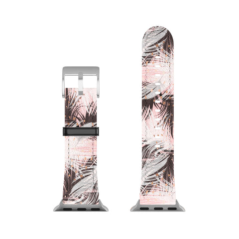 Marta Barragan Camarasa Pattern feathers and drops of copper Apple Watch Band