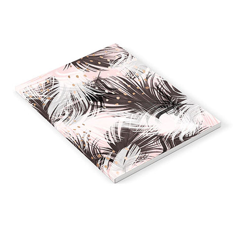 Marta Barragan Camarasa Pattern feathers and drops of copper Notebook