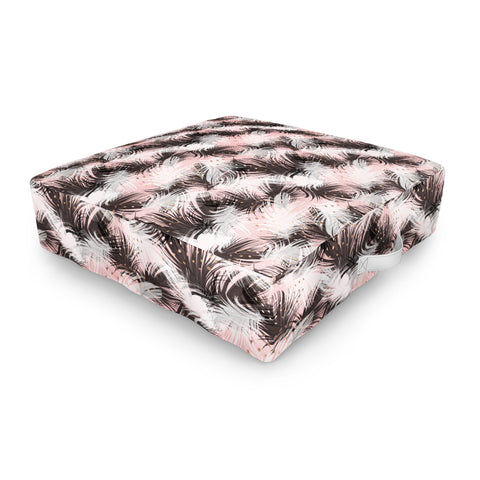 Marta Barragan Camarasa Pattern feathers and drops of copper Outdoor Floor Cushion
