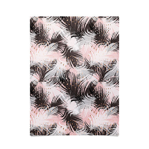 Marta Barragan Camarasa Pattern feathers and drops of copper Poster