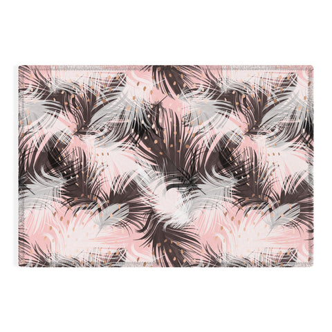 Marta Barragan Camarasa Pattern feathers and drops of copper Outdoor Rug