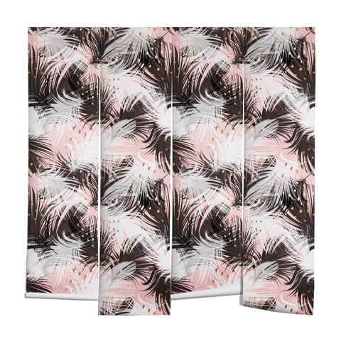 Marta Barragan Camarasa Pattern feathers and drops of copper Wall Mural