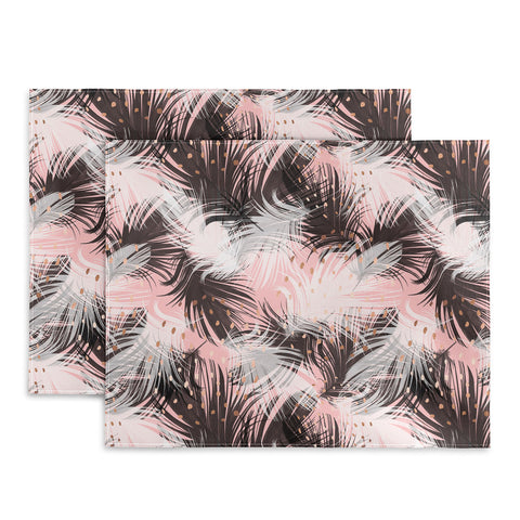 Marta Barragan Camarasa Pattern feathers and drops of copper Placemat