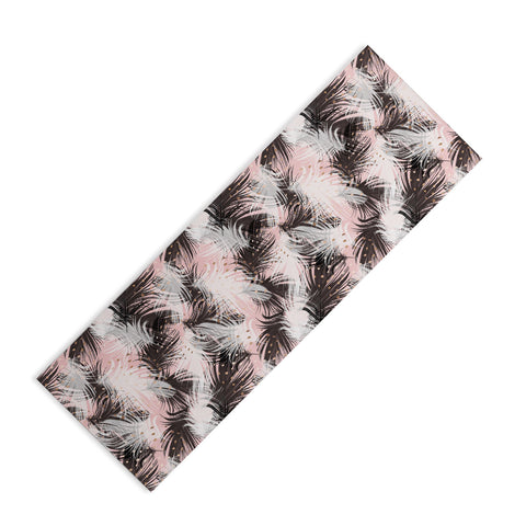 Marta Barragan Camarasa Pattern feathers and drops of copper Yoga Mat