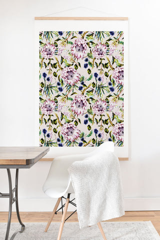 Marta Barragan Camarasa Pattern floral boho Art Print And Hanger