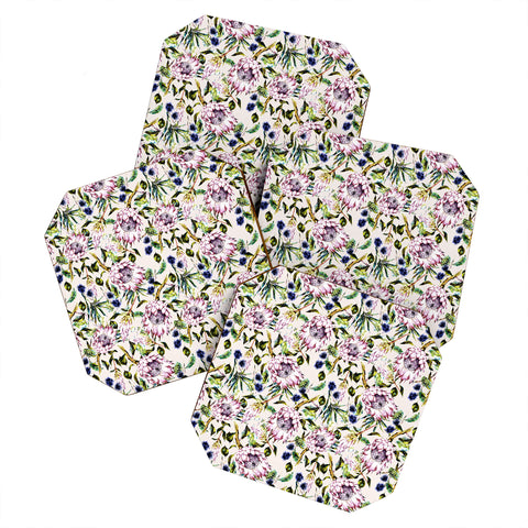 Marta Barragan Camarasa Pattern floral boho Coaster Set